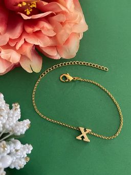 Digital Dress Room - Letter X Name Bracelet Rakhi