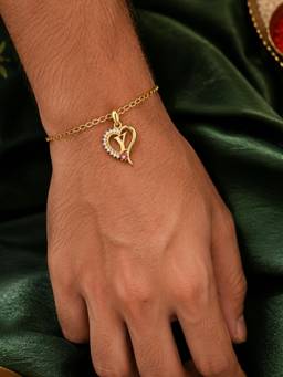 Digital Dress Room - Y Letter Heart Bracelet Rakhi