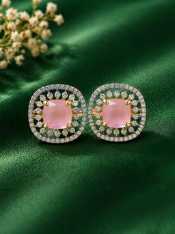 Voylla - Gold Elegance Roselle CZ Stud Earrings