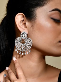 Voylla - Sparkling Elegance The Queen's American Diamond Earrings