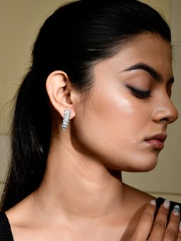 Voylla - Sparkling Elegance Twinkle Cascade American Diamond Stud Earrings