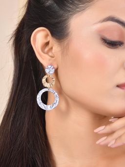 Voylla - Resin Marble Whispers Dangler Earrings
