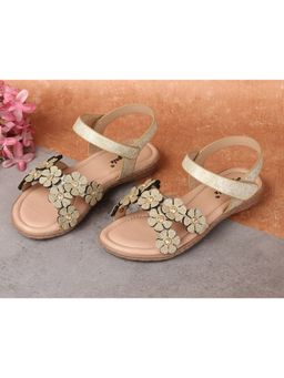 BOYZ N GALZ - Girls Gold Embellished Sandals