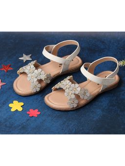 BOYZ N GALZ - Girls Silver Embellished Sandals
