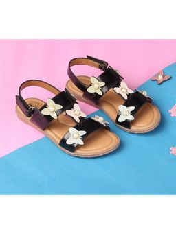BOYZ N GALZ - Girls Black Embellished Sandals