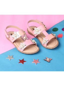 BOYZ N GALZ - Girls Pink Embellished Sandals