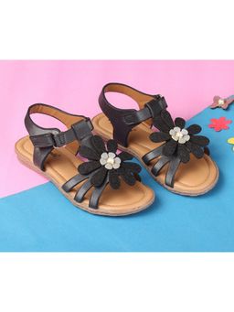 BOYZ N GALZ - Girls Black Embellished Sandals