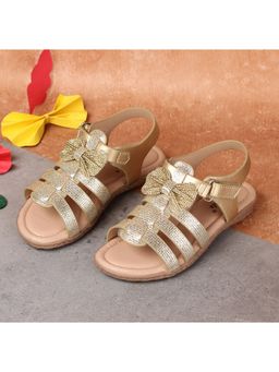 BOYZ N GALZ - Girls Gold Embellished Sandals