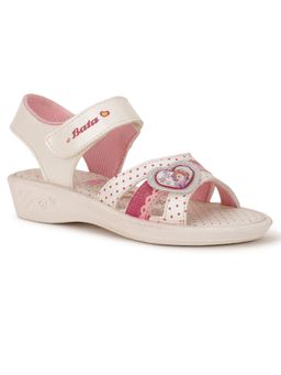 Bata - Cream Velcro Sandals for Girls