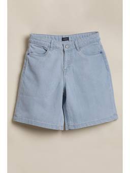 Allen Solly - Boys Light Blue Solid Shorts
