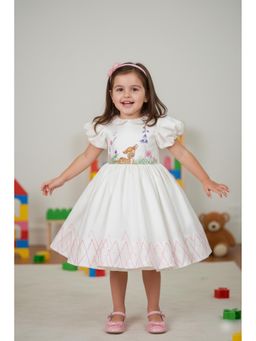 Twirly Tutus - Jungle : Playful Puff Sleeve Character Hand Painted Dress