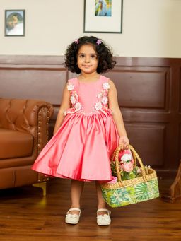 Twirly Tutus - Carnation Bloom : Shimmering Sequin Floral Empire Dress