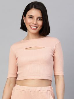 ANVI Be Yourself - Ribbed Keyhole Top