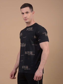 CRIMSOUNE CLUB - Men Black Printed T-Shirt