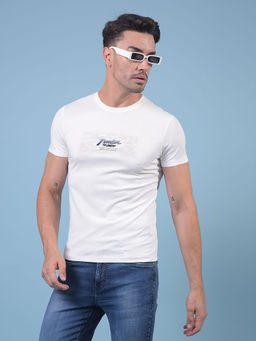 CRIMSOUNE CLUB - Men White Graphic Print T-Shirt