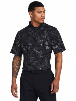 Under Armour - Black Printed Polo T-Shirt