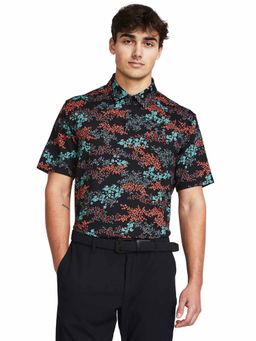 Under Armour - Black Printed Polo T-Shirt
