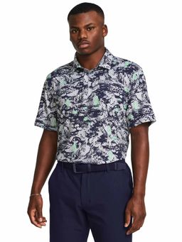 Under Armour - Grey Printed Polo T-Shirt