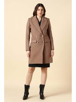 Allen Solly - Women Brown Solid Casual Coat