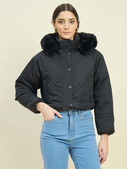 Madame - Black Printed Puffer Jacket