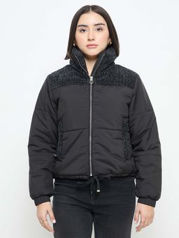 Madame - Black Quilted Crop Jacket