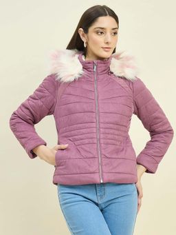 Madame - Wine Fur Collar Jacket