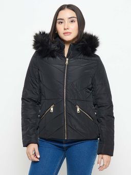 Madame - Black Quilted Fur Jacket
