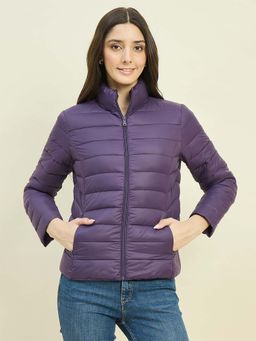 Madame - Quilted Purple Puffer Jacket