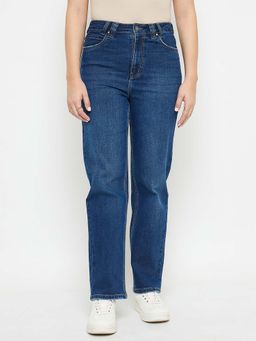 Madame - Straight Fit Mid Blue Jeans