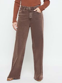 Madame - Brown Straight Fit Jeans