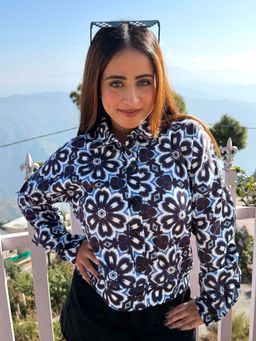 Tandul - Women Blue Floral Jacket