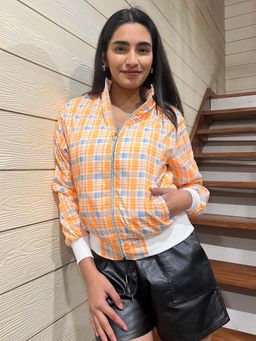 Tandul - Checks Printed Casual Jacket