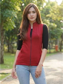 Tandul - Women Sleeveless Solid Jacket
