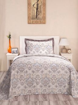 Maspar - Nouveau Tradition Lawn Rerun 300 TC Cotton Neutral Single Duvet Cover ,1 Pillow Case