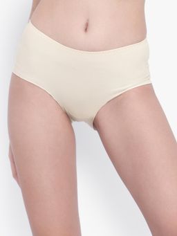 BRACHY - Womens High rise Seamless Panty Beige (Pack of 2)