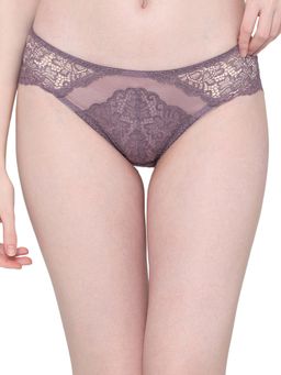 Wacoal - Womens Emma Lace Low Waist Medium Coverage Bridal Wear Bikini Panty - Purple