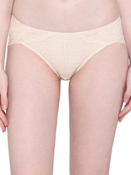 Wacoal - Womens Emma Lace Low Waist Medium Coverage Bridal Wear Bikini Panty - Beige