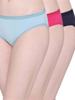 Wacoal - Womens Cotton Low Waist Medium Coverage Bikini Panty Multi-Color (Pack of 3)