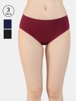 Zivame - Low Rise No Visible Panty Line Hipster - Multi-Color (Pack of 3)