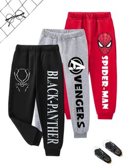 Kuchipoo - Boys Character and Typography Track Pants (Pack of 3)