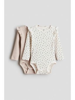 H&M - Unisex Multi-Color 2-Pack Cotton Bodysuits