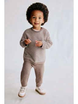 H&M - Unisex Brown 2-Piece Fine-Knit Cotton Set