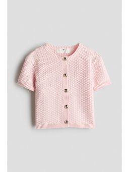 H&M - Girls Pink Short-Sleeved Cardigan
