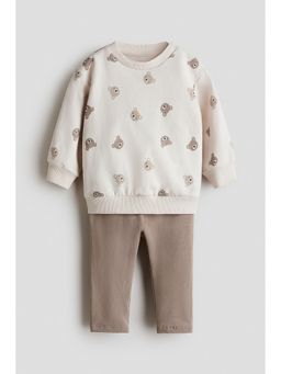 H&M - Boys Beige 2-Piece Cotton Set