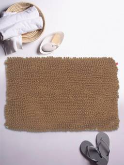 BIANCA - Brown Thick Shaggy Anti Slip Bath Mat