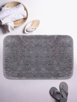 BIANCA - Grey Thick Ultra Soft Anti Slip Bath Mat