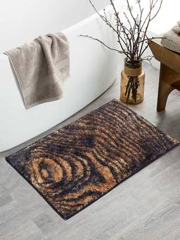 BIANCA - Brown Super Soft Designer Anti Slip Bath Mat