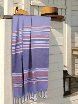 BIANCA - Blue Ultra Soft Turkish Hammam Towel