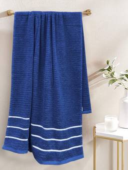BIANCA - Navy Blue Extra Plush Turkish Terry Bath Towel