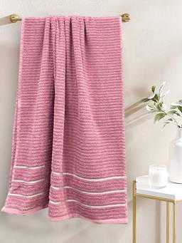 BIANCA - Pink Extra Plush Turkish Terry Bath Towel